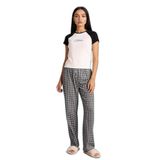 DeFacto Kareli Pijama Takımı Siyah, L, G8522AX26SP, Siyah-BK81, kadın