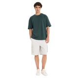 DeFacto Kargo Fit Gabardin Bermuda Şort, 30, C5400AX25SM, Gri-GR503, Erkek
