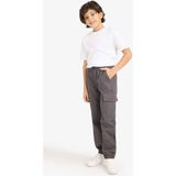 DeFacto Kargo Jogger Gabardin Pantolon Erkek Çocuk G6424A826SP - Antrasit-AR126 - 13 - 14 Yaş