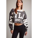 DeFacto Kayık Yaka Baskılı Sweatshirt, L, G3329AX25WN, Antrasit-AR129, kadın
