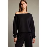 DeFacto Kayık Yaka Modal Sweatshirt, XL, G2914AX25AU, Siyah-BK81, kadın