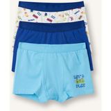 DeFacto Kaykay Baskılı Penye 3'lü Boxer Erkek Çocuk H1661A826SM - 7 - 8 Yaş - Beyaz-WT34