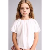 DeFacto Kısa Kollu Bluz Kız Çocuk H1213A826SM - 9 - 10 Yaş - Beyaz-WT34