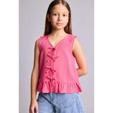 DeFacto Kısa Kollu Bluz Kız Çocuk H1220A826HS - 5 - 6 Yaş - Pembe-PN201
