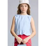 DeFacto Kısa Kollu Bluz Kız Çocuk H5467A826HS - 8 - 9 Yaş - Mavi-BE196