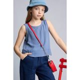 DeFacto Kısa Kollu Bluz Kız Çocuk İndigo, 7/8 Yaş (128cm), H1210A826SM, İndigo, Kız çocuk