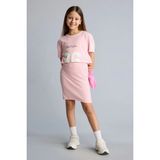 DeFacto Kısa Kollu Fitilli Kaşkorse 2'li Elbise Kız Çocuk D2339A826SM - 9 - 10 Yaş - Pembe-PN69