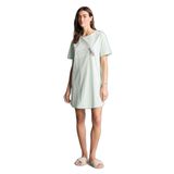 DeFacto Kısa Kollu Pamuk Gecelik, M, H4712AX26SM, Yeşil-GN1139, Kadın