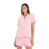 DeFacto Kısa Kollu Pijama Takımı Pembe, L, G1962AX26SP, Pembe-PN149, kadın