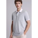 DeFacto Kısa Kollu Polo Yaka Tişört, 3XL, G2609AX26SP, Gri-GR210, Erkek