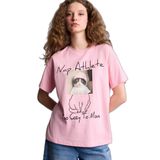 DeFacto Kısa Kollu T-Shirt, XS, E801GY120325, Pembe, Kadın