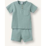 DeFacto Kısa Kollu Üst Şort Alt 2'li Pijama Takımı Erkek Bebek H5378A526HS - Yeşil-GN1109 - 4 - 5 Yaş