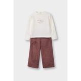 DeFacto Kız Bebek 2'li Takım Baskılı Sweatshirt Süet Pantolon G5713A525WN