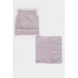 Defacto Kız Bebek 2li Takım Fitilli Kaşkorse Bere Boyunluk C8174a524wnpn101 Pembe