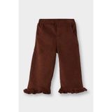 DeFacto Kız Bebek Beli Lastikli Wide Leg Düz Paça Kadife Pantolon G1665A525WN