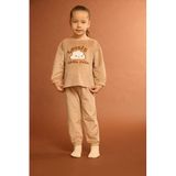 Defacto Kız Bebek Bulut Baskılı Welsoft Pijama Takımı, 18-24 Ay, G1527A525WN, Bej-BG400, kız-bebek, 18-24 Ay (92cm)