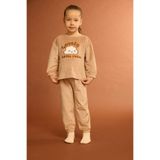 Defacto Kız Bebek Bulut Baskılı Welsoft Pijama Takımı, 9-12 Ay, G1527A525WN, Bej-BG400, kız-bebek, 9-12 Ay (80cm)
