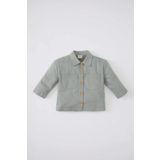 Defacto Kız Bebek Cepli Gabardin Uzun Kollu Gömlek B9654a524spgn1102