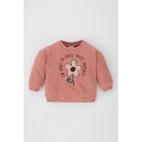 DeFacto Kız Bebek Çiçek Baskılı Bisiklet Yaka Sweatshirt A8913A523AU