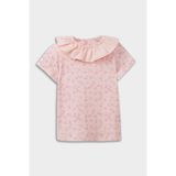 DeFacto Kız Bebek Çiçekli Fitilli Kaşkorse Kısa Kollu Tişört E2962A525SM - Pembe-PN127 - -- - 2 - 3 Yaş