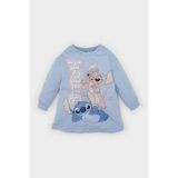 DeFacto Kız Bebek Disney Lilo & Stitch Bisiklet Yaka Uzun Kollu Sweat Elbise D8439A524AU - 2 - 3 Yaş - Mavi-BE551