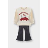 Defacto Kız Bebek Hello Kitty 2li Takım Sweatshirt Eşofman Altı G0100a525wner238 Ekru-er238