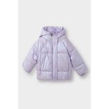 DeFacto Kız Bebek Kapüşonlu Fermuarlı Çıtçıtlı Şişme Mont E7985A525AU - Dropsuz - Lila - 9 - 12 Ay