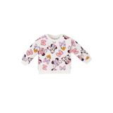 DeFacto Kız Bebek Kız Bebek Disney Mickey & Minnie Bisiklet Yaka Sweatshirt, Ekru, 12-18 Ay