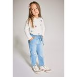 DeFacto Kız Bebek Paperbag Düz Paça Jean Pantolon D1532A525AU - Mavi-BE394 - 9 - 12 Ay