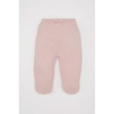 DeFacto Kız Bebek Patikli Beli Lastikli Basic Düz Triko Pantolon C9758A524WN - 3 - 6 Ay - Mor-PR345