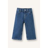 DeFacto Kız Bebek Wide Leg Pamuklu Pantolon Mavi, 4-5 Yaş, H2200A526HS, Mavi-NM34, Kız bebek