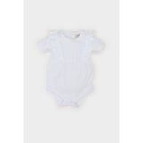 DeFacto Kız Bebek Yenidoğan Bisiklet Yaka Kısa Kollu Çıtçıtlı Body C8811A525SM - Beyaz-WT79 - 12 - 18 Ay