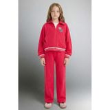 Defacto Kız Çocuk 2li Takım Fermuarlı Sweatshirt Eşofman Altı G8040a826sprd345 Kırmızı-rd345