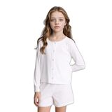 DeFacto Kız Çocuk 3'lü Pijama Takımı Ekru, 13-14 Yaş, H4497A826SM, Ekru-ER2, kız-çocuk