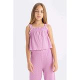 DeFacto Kız Çocuk Askılı Bluz C5293A824SM - 7 - 8 Yaş - Pembe-PN451