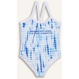DeFacto Kız Çocuk Batik Desenli Mayo D9906A825HS - 8 - 9 Yaş - Mavi-BE114