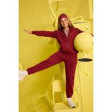 DeFacto Kız Çocuk Beli Lastikli Basic Düz Okul Jogger Eşofman Altı X9036A625AU - 12 - 13 Yaş - Bordo-BR281