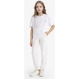DeFacto Kız Çocuk Beli Lastikli Basic Düz Okul Jogger Eşofman Altı X9036A625AU - 9 - 10 Yaş - Beyaz-WT32