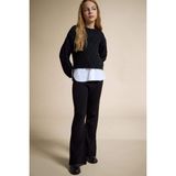 DeFacto Kız Çocuk Beli Lastikli Flare Fit Triko Pantolon F3823A825WN - Siyah-BK81 - 9 - 10 Yaş