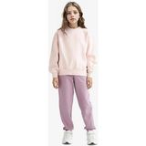 DeFacto Kız Çocuk Beli Lastikli Jogger Eşofman Altı F0389A825AU - 13 - 14 Yaş - Bordo-BR347