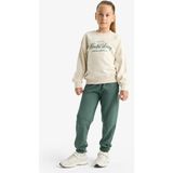 DeFacto Kız Çocuk Beli Lastikli Jogger Eşofman Altı F0389A825AU - 5 - 6 Yaş - Yeşil-GN470