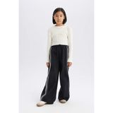 DeFacto Kız Çocuk Beli Lastikli Wide Leg Geniş Paça Pantolon D8485a825sp