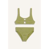 DeFacto Kız Çocuk Bikini Takımı Yeşil, 5-6 Yaş, E3531A825HS, Yeşil-GN743, Kız Çocuklar
