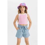 DeFacto Kız Çocuk Bisiklet Yaka Atlet C4716A824SM - 8 - 9 Yaş - Pembe-PN649