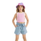 DeFacto Kız Çocuk Bisiklet Yaka Atlet C4716A824SM - 9 - 10 Yaş - Pembe-PN649