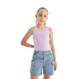 DeFacto Kız Çocuk Bisiklet Yaka Basic Düz Atlet D0877A824HS - Mor-PR249 - 13 - 14 Yaş