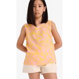 DeFacto Kız Çocuk Bisiklet Yaka Desenli Kolsuz Bluz E6852A825SM - 7 - 8 Yaş - Pink - Dropsuz