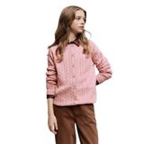 DeFacto Kız Çocuk Bisiklet Yaka Hırka Pembe, 9-10 Yaş, G6979A826SP, Pembe-PN86, Kız Çocuklar
