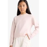 DeFacto Kız Çocuk Bisiklet Yaka Triko Kazak, 7-8 Yaş, F0108A825WN, Pembe-PN692, Kız Çocuklar