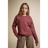 DeFacto Kız Çocuk Bisiklet Yaka Triko Kazak F2748A825WN - Bordo-BR343 - 13 - 14 Yaş
